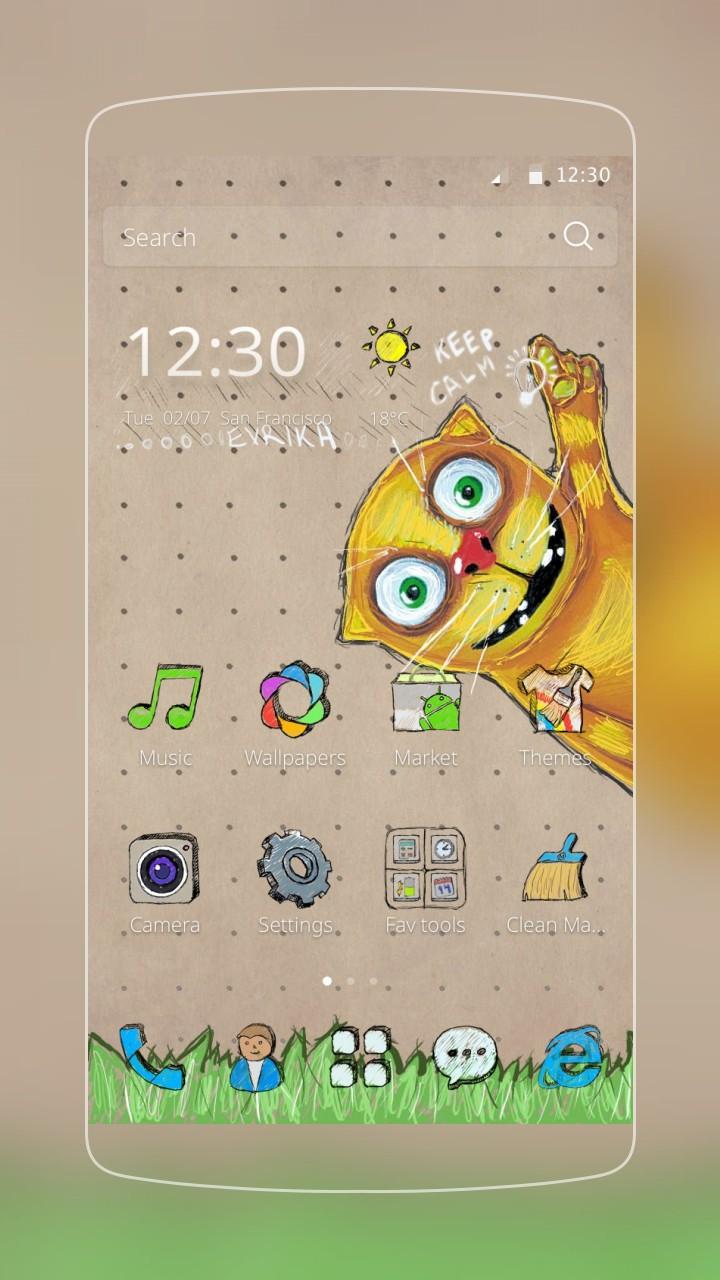 Android application Sketch Cat Theme screenshort