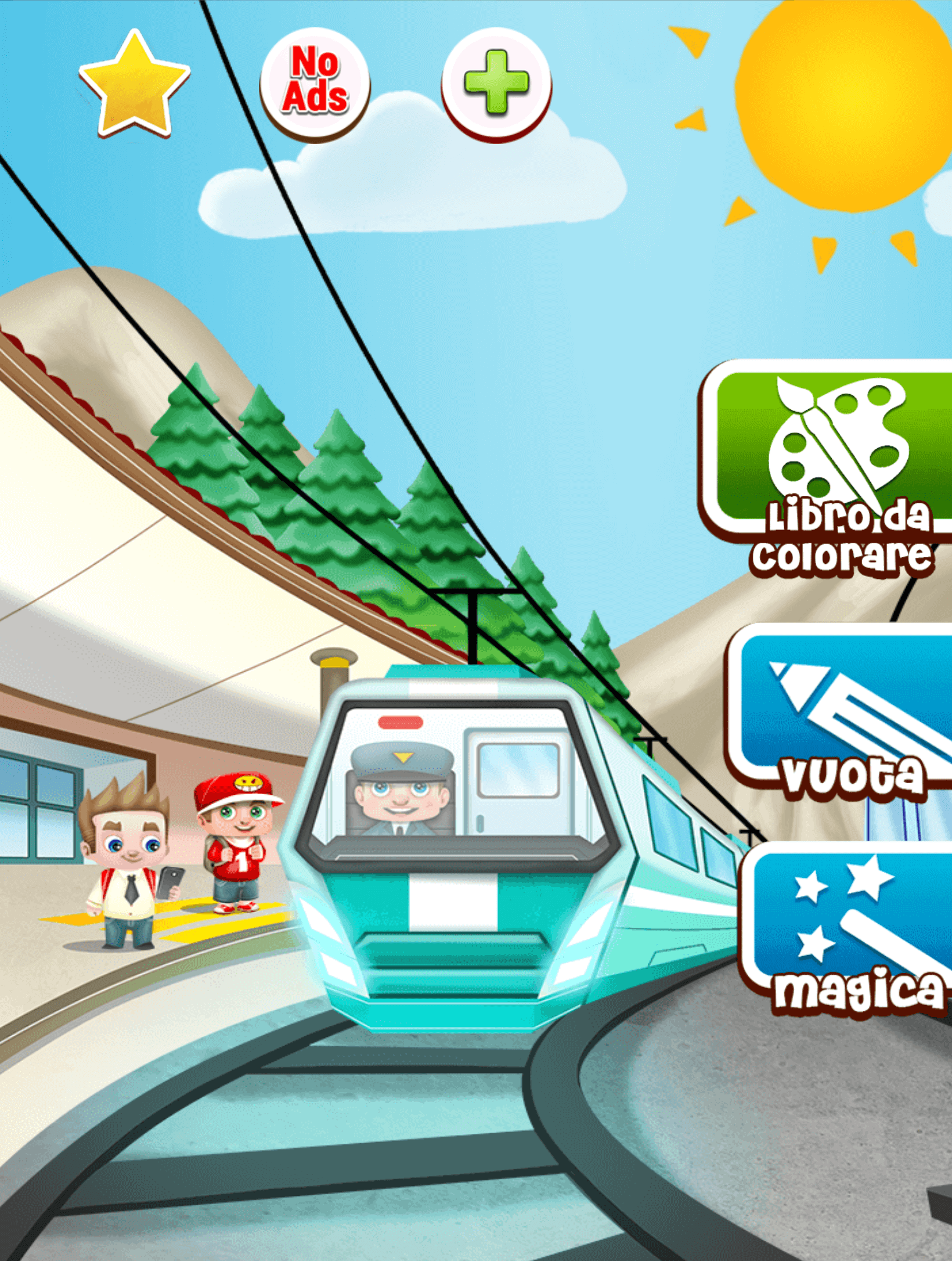 Android application Train game: coloring book. screenshort