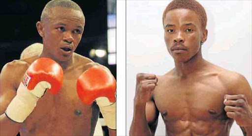 SHAPE OF THINGS TO COME: Xolani Mcotheli, right, is confident of beating Malcolm Klassen, left, despite being touted as a heavy underdog for their bout on Friday Picture: MARK ANDREWS/FILE