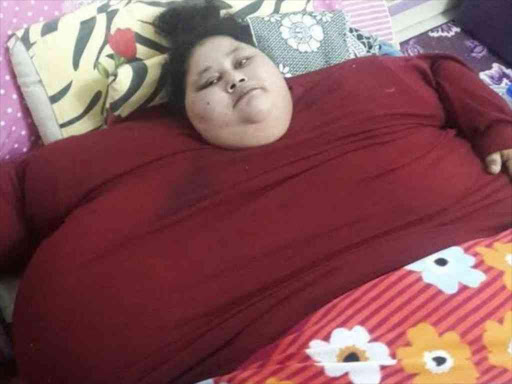 Egyptian woman Eman Ahmed, 36, who is believed to be the world's heaviest at 500kg (1,102lb). /COURTESY