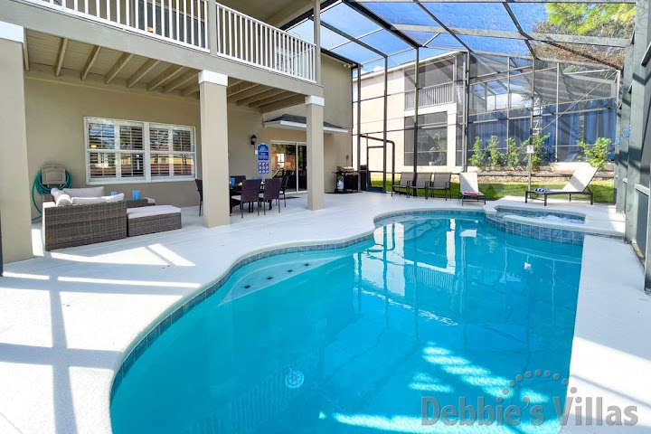 Stunning pool and spa deck at this West Haven-The Hamlet vacation villa