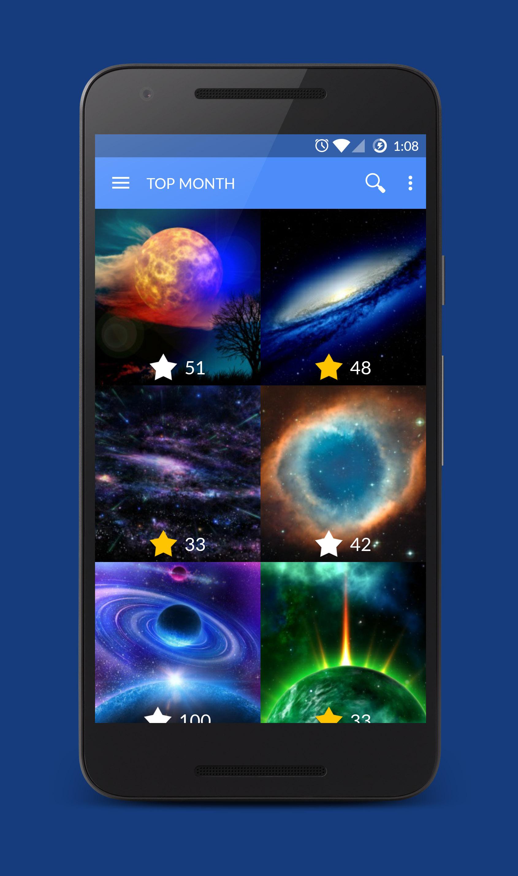 Android application Space Wallpapers screenshort