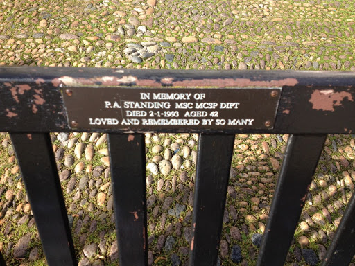 IN MEMORY OF P.A. STANDING MSC MCSP DIPT DIED 2-1-1993 AGED 42 LOVED AND REMEMBERED BY SO MANY This plaque is originally from OpenBenches and is imported with their permission The image and text...