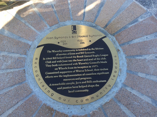 Joan Symonds & Bill (Yooka) Symonds 1929-2011   1922-2015The Waverley community is Indebted to the lifetime  of service of Joan and Bill Symonds  In 1946 Bill helped found the Bondi United Rugby...