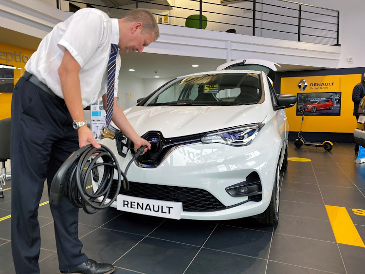 Renault's small battery electric Zoe on show in Reading, Britain, October 23 2020. Picture: NICK CAREY/REUTERS