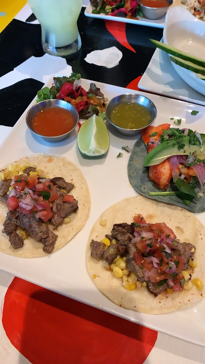 steak and lobster tacos