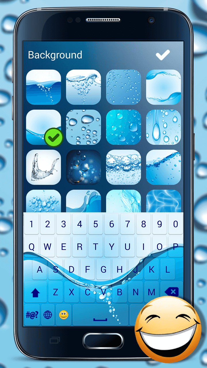 Android application Water Keyboards with Emojis screenshort