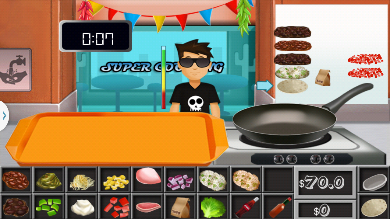 Android application Super Cooking screenshort