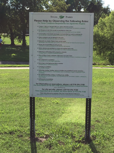 Leake Park Rules Sign