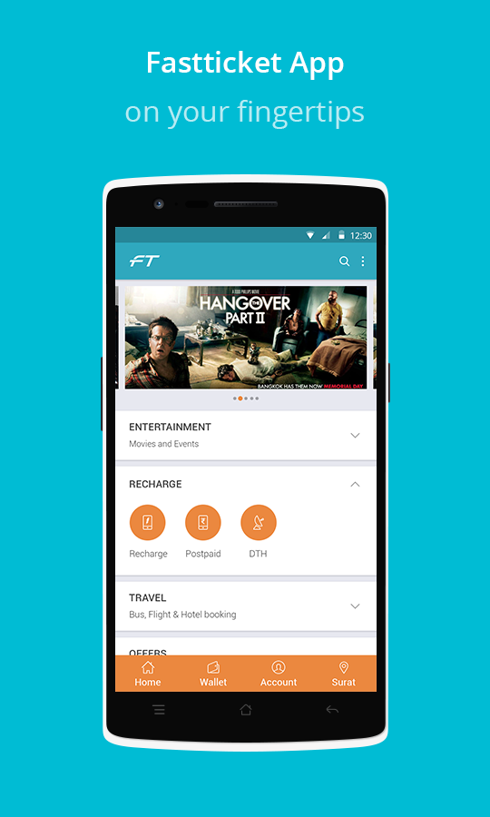 Android application Fastticket - Mobile,DTH,Movies screenshort