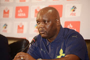 Mamelodi Sundowns Head coach Pitso Mosimane named Coach of the Month during the Coach and Player of the Month Announcement at PSL Offices on May 09, 2018 in Johannesburg, South Africa.