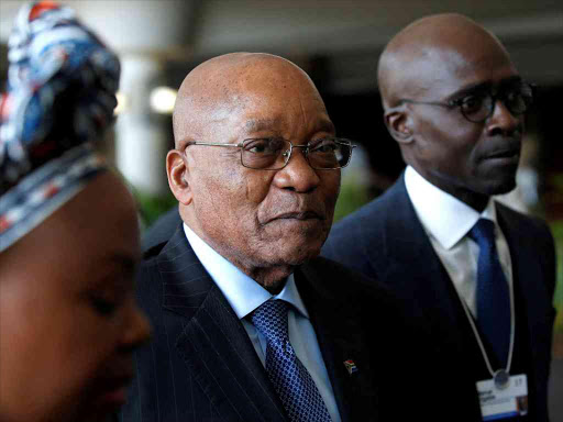 South African President Jacob Zuma tours the World Economic Forum on Africa meeting in Durban, South Africa, May 3, 2017. /REUTERS