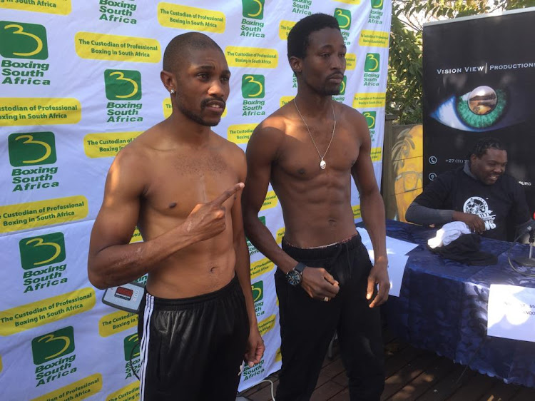 Boxers Thato Bonokoane and Innocent Mantengu.