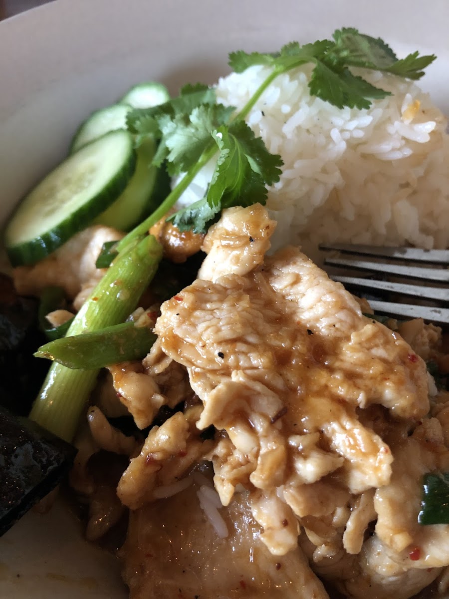 Cashew chicken. GF and full of flavor without being too spicy. Loved it!