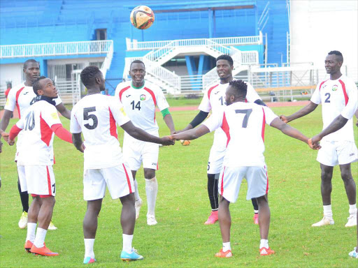 Harambee stars players in training session. photo/COURTESY