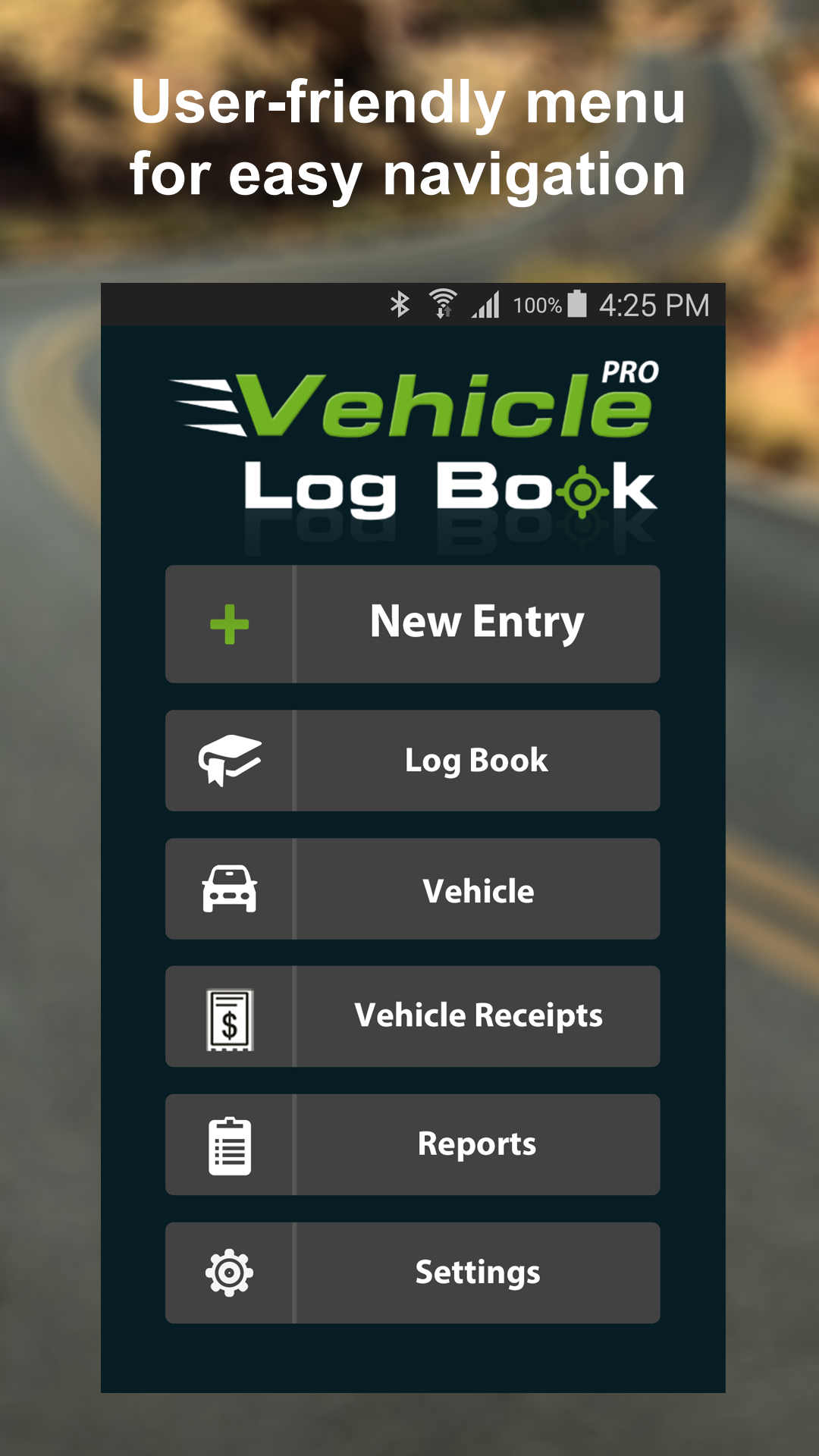 Android application Vehicle Log Book PRO screenshort