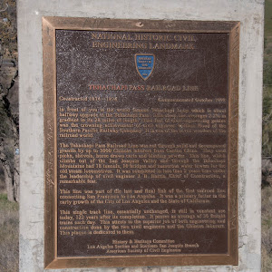 Placed and commemorated in 1998 by History & Heritage Committee  Los Angeles Section and Southern San Joaquin Branch  American Society of Civil Engineers   The Tehachapi Loop is a 0.73-mile (1.17 km) ...