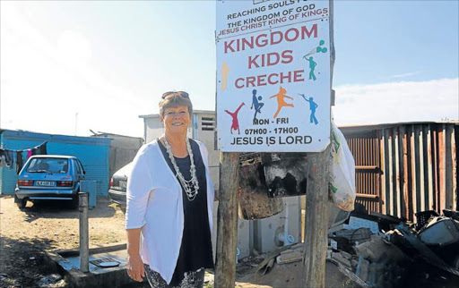 SUPPORT: Fulfilling her ambition to be God’s hands and feet Marianna Esterhuizen spends her days bringing cheer and comfort wherever she sees a need Picture: SIBONGILE NGALWA