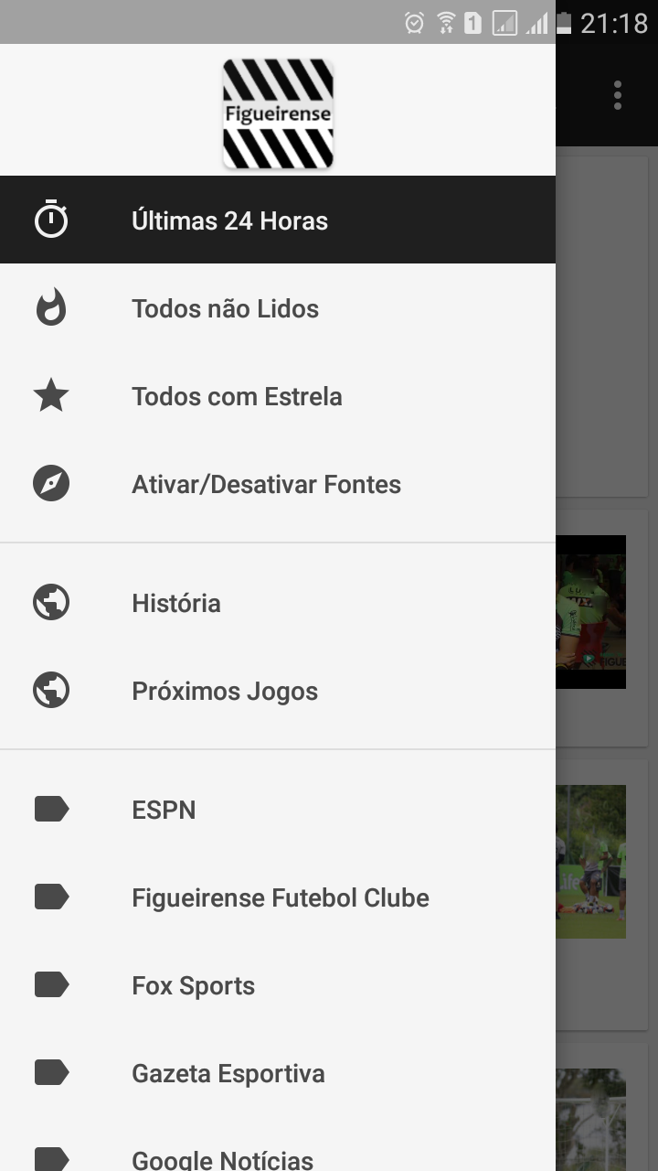 Android application Notícias do Figueirense screenshort