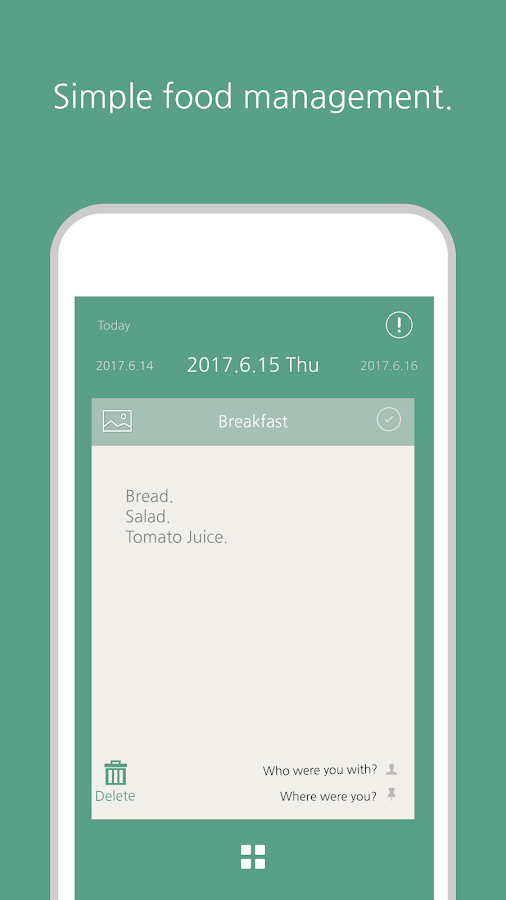 Dining Note: Simple food diary — приложение на Android