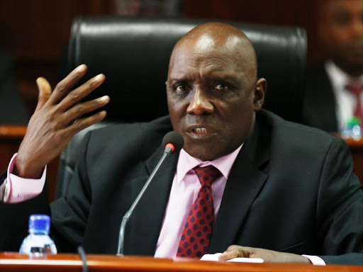 National Lands Commission Chairman Mohamed Swazuri Senate Public accounts and Investment Committee on the controversial ownership of the 13.8 acres piece of land where Ruaraka High School and Drive Inn Primary in Ruaraka School stand/FILE