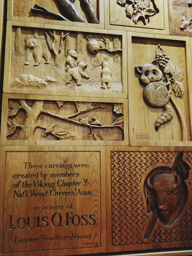 Louis O Foss Memorial Woodcarving