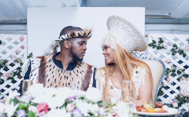 Newlyweds Kwanele Kubheka and Thabo Cele.