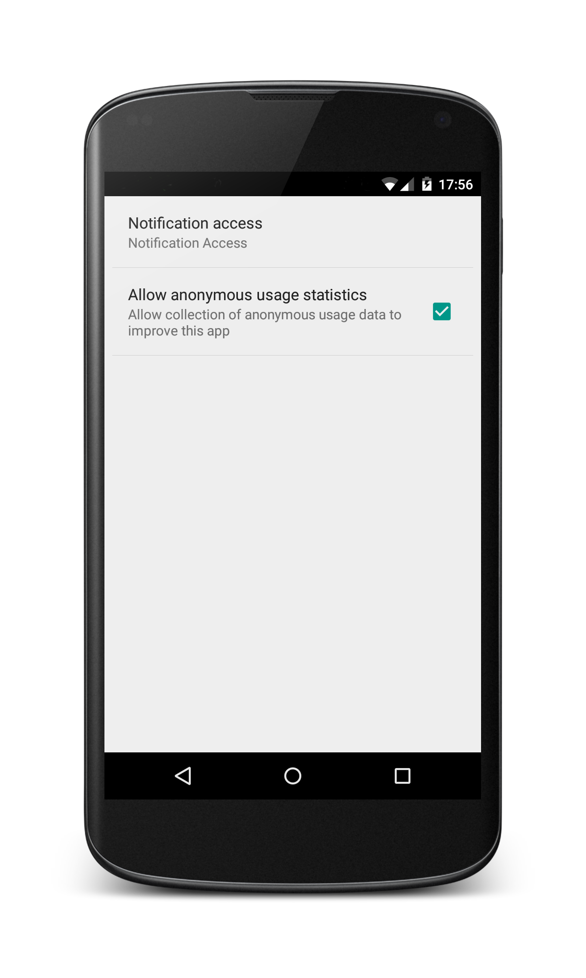 Android application Blue Notifier screenshort