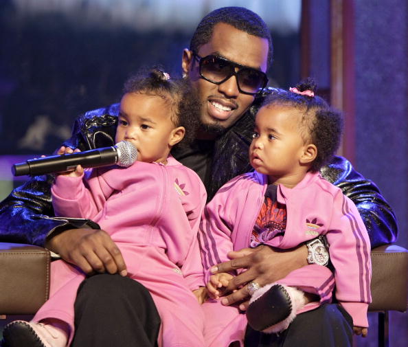 Diddy with his twins D'Lila Star and Jessie James at MTV's "Making the Band 4" Season Finale at MTV Studios in Times Square.