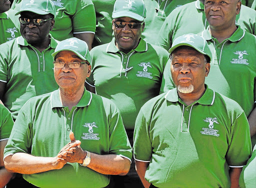 President Jacob Zuma, Deputy President Kgalema Motlanthe and the cabinet go green to show support for the United Nations' COP17 climate change conference in Durban