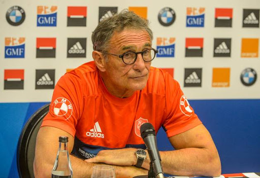 Coach Guy Noves of France addresses the media during the France national mens rugby team announcement at Sandton Sun Hotel on June 08, 2017 in Johannesburg, South Africa.