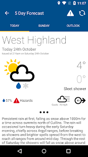 Mountain Weather UK screenshot for Android