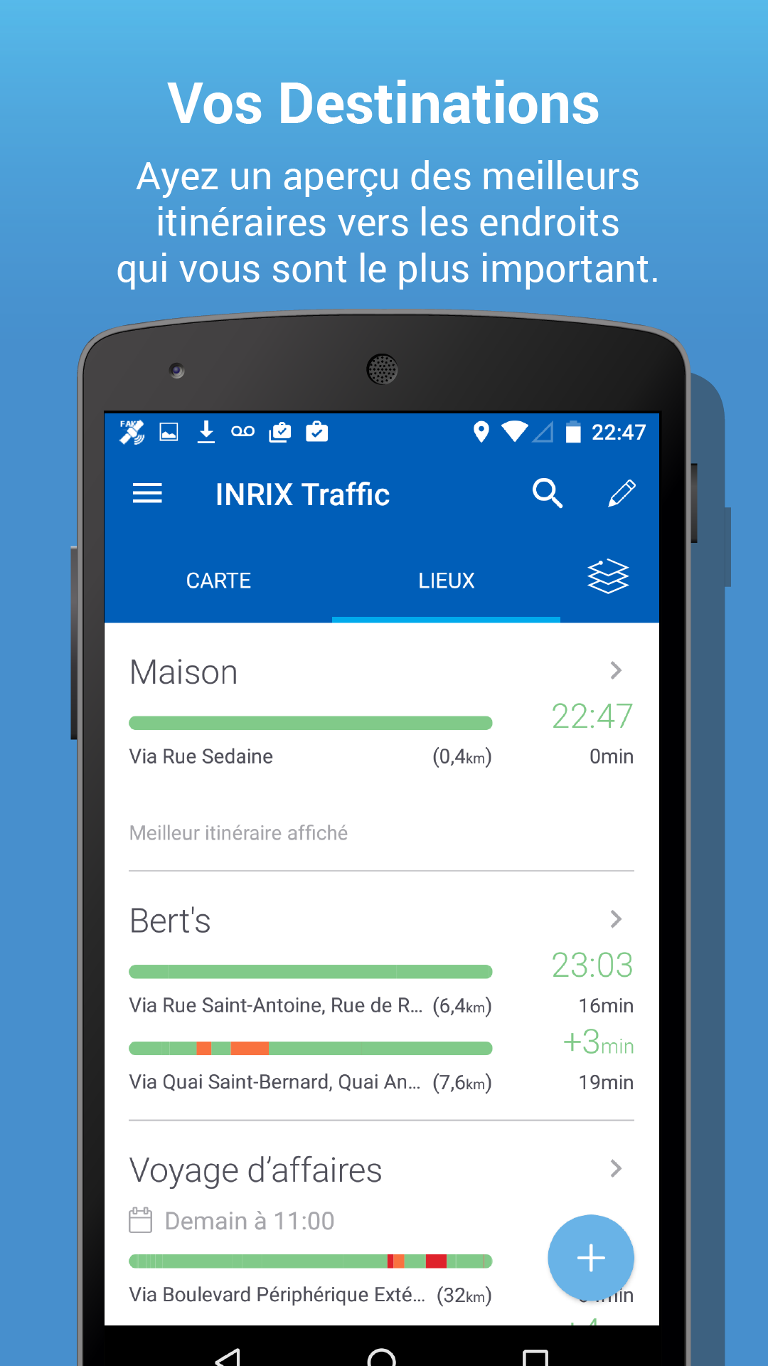 Android application INRIX XD Traffic Maps &amp; Alerts screenshort