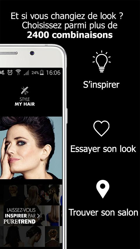 Android application Style My Hair: Discover Your Next Look screenshort