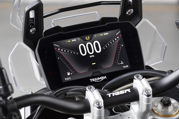 Standard fare on the hi-tech bike includes a TFT display and smartphone connectivity. Picture: SUPPLIED