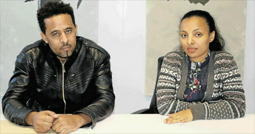 NIGHTMARE: Eritrean nationals Mussie Kahase Aizaya and his wife Luwam Haile Hagos are living in fear in their Bunker’s Hill home after they were attacked last month by armed robbers. The two spoke about the trauma for the first time Picture: MALIBONGWE DAYIMANI