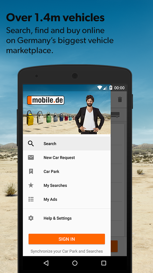 Android application mobile.de – vehicle market screenshort