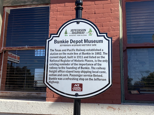 The Texas and Pacific Railway established a station on the main line at Bunkie in 1882. The current depot, built in 1911 and listed on the National Register of Historic Places, is the only...