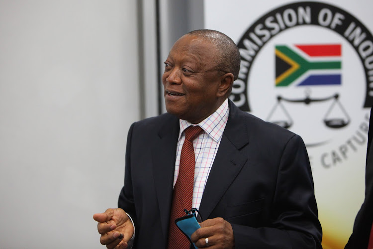 Transnet board chair Popo Molefe at the state capture inquiry in Parktown, Johannesburg on May 7 2019.