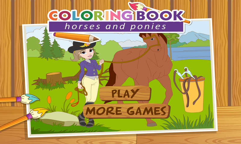 Android application Coloringbook Horses screenshort
