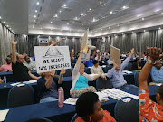 Ratepayer representatives at the Durban Exhibition Centre opposed tariff increases.