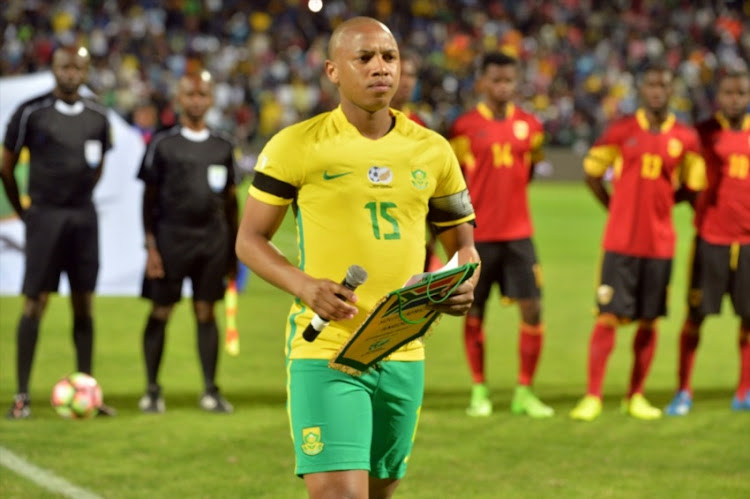 Andile Jali during the International friendly match between South Africa and Angola at Buffalo City Stadium on March 28, 2017 in East London, South Africa.