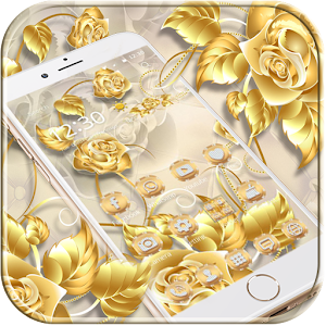 Download Golden Rose Theme Gold Roses For PC Windows and Mac