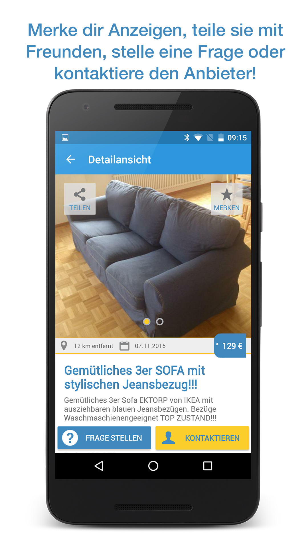 Android application Quoka Kleinanzeigen Flohmarkt screenshort