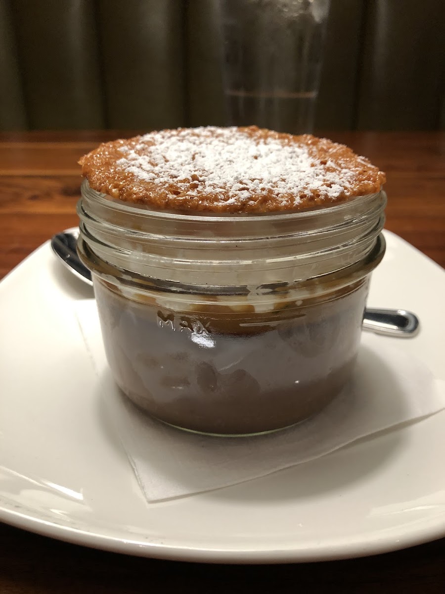 New gf Italian pudding with caramel recently added to menu