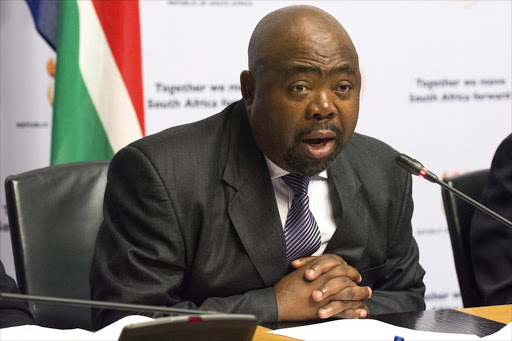 Minister Thulas Nxesi, at the economic sector briefing, Cape Town. Pic: Trevor Samson. © Business Day.