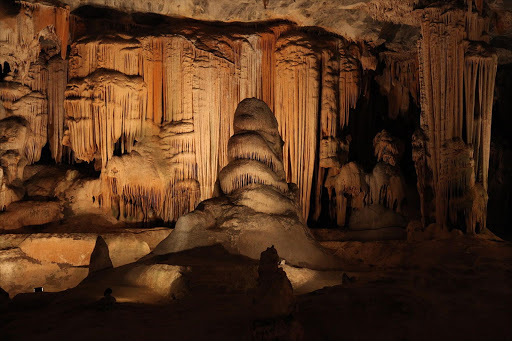 Stalagmites and Stalactites in the Cango Caves, South Africa