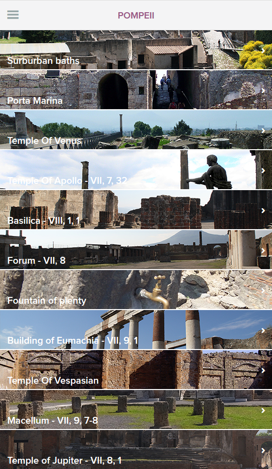 Android application Guide to Pompeii screenshort