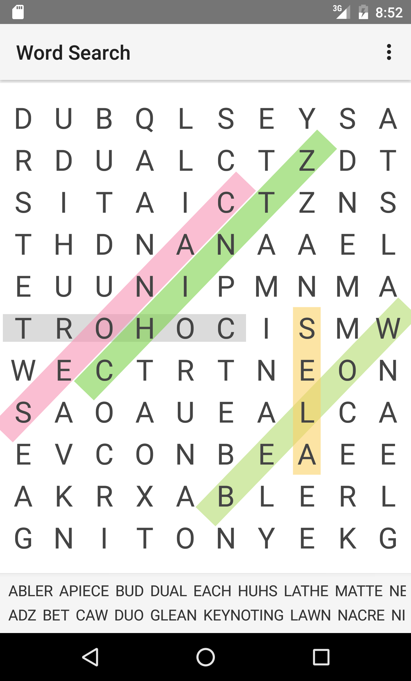 Android application Word Search screenshort