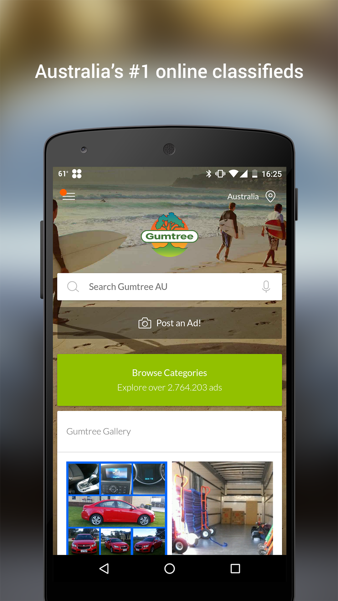 Android application Gumtree: Shop & resell local screenshort